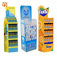Emballage plat moderne personnalisé présentoir en carton ondulé pour magasin de détail pour Pop Stand pour boire de la bière bouteilles d'eau