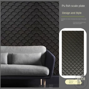 PU Vague Conseil Géométrique Décoratif Conseil Fond Mur Léger Bois Grain Ligne Pierre 3D Poisson Échelle Conseil Mosaïque Ménage - Product Image 4