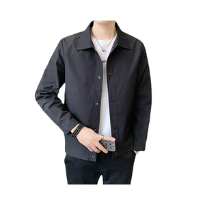 Blouson Homme Printemps-Automne Anti-Plis Col Rabattu Coupe Ample Style Décontracté Élégant pour Jeunes - Product Image 4