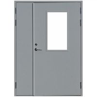 Commercial industriel certifié 3 heures de porte en acier galvanisée évaluée du feu doubles portes coupe-feu en acier ignifuges simples