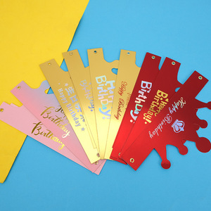 <span class=keywords><strong>Cappello</strong></span> Corona Pieghevole con Lamina Dorata Laser per Feste di <span class=keywords><strong>Compleanno</strong></span>, per Bambini e Adulti, Popolare su Internet - Product Image 4