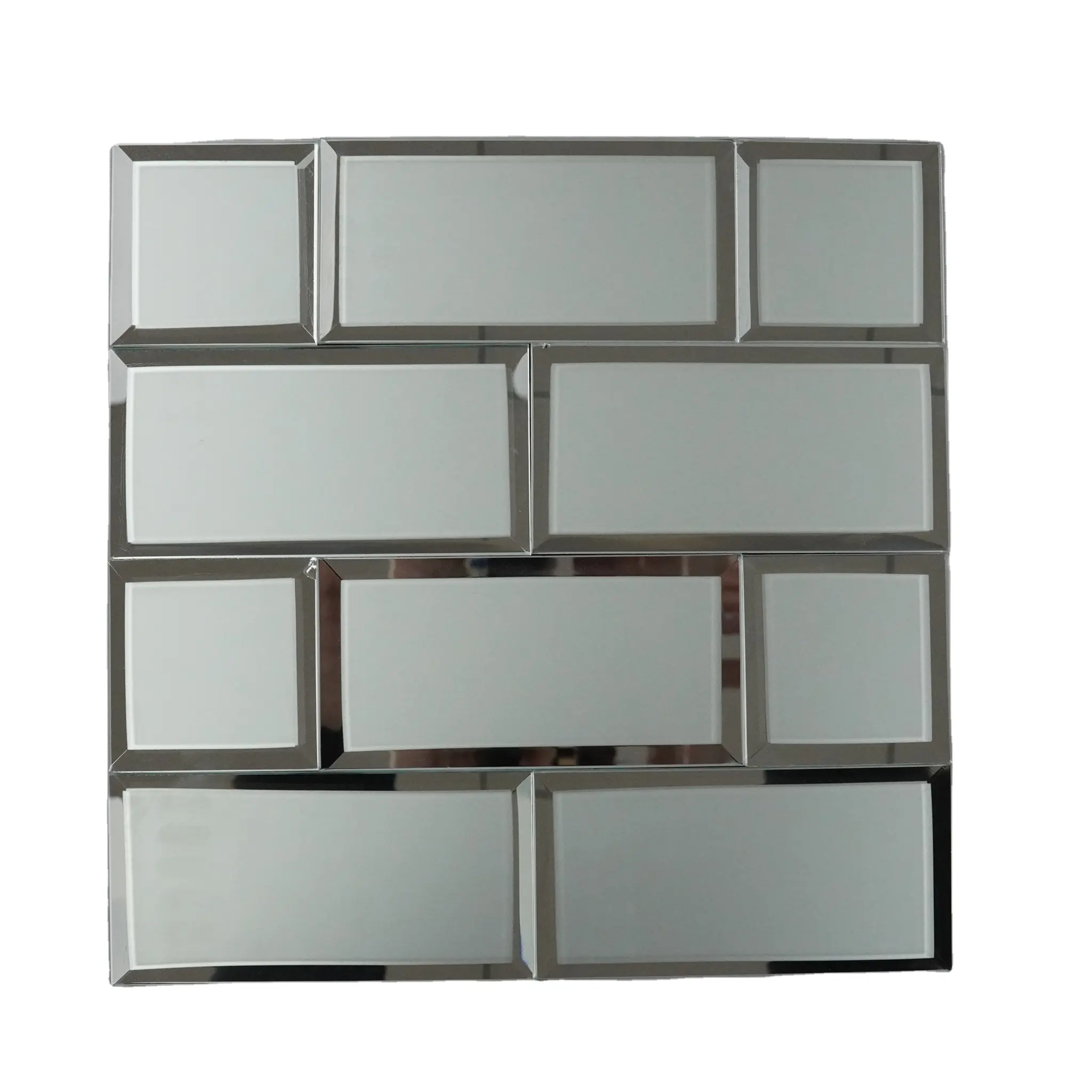 Стеклянная мозаика смешанного цвета для украшения зеркальная плитка нерегулярная блестящая 3d стеклянная мозаика