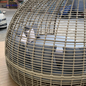 Tùy chỉnh giường ngày mây ngoài trời Patio đồ nội thất <span class=keywords><strong>wicker</strong></span> Chaise phòng chờ thoải mái Sun Beach <span class=keywords><strong>Lounger</strong></span> vòng với tán phơi nắng - Product Image 5