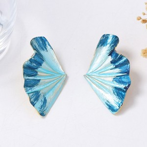 Alla moda rosa blu a forma di ventaglio foglie orecchini pendenti <span class=keywords><strong>gioielli</strong></span> per le donne - Product Image 3