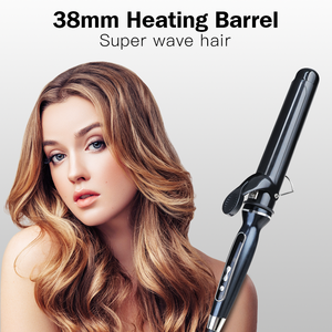 Rizador de pelo eléctrico recubierto de cerámica calentamiento rápido 38MM rodillos rizadores de pelo <span class=keywords><strong>grandes</strong></span> con pantalla LCD de temperatura calentador PTC - Product Image 2