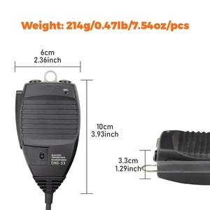 EMS-53 đài phát thanh <span class=keywords><strong>Microphone</strong></span> 8Pin DTMF cầm tay mic cho <span class=keywords><strong>alinco</strong></span> DR-03T DR-06T DR-145 DR-135T DR-235T DR-235E dr620 DR-610 DR-435 đài phát thanh - Product Image 2