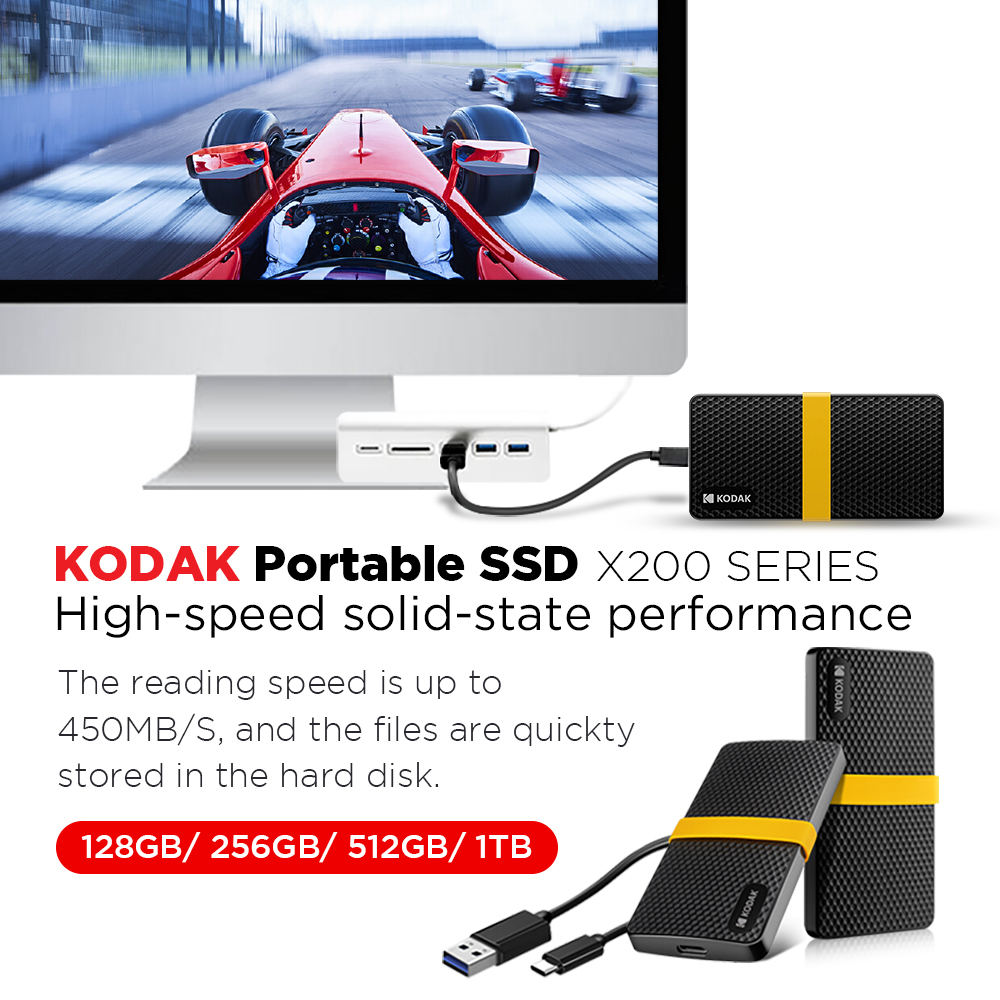 KODAK Portable SSD X200 - High-Speed Storage Solutions