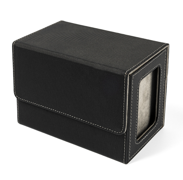 Customizable Windowed Magnetic PU Deck Boxes - Shockproof, Dustproof & Moistureproof Storage for Sports, Collectible & TCG Cards