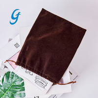 Pochette en velours à cordon personnalisable avec logo imprimé – Idéale pour cadeaux de mariage, chaussures, sèche-cheveux, maillots de bain – Sac de rangement anti-poussière en velours doux