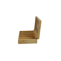 Boîte de rangement en bois gravée au laser, faite à la main, de luxe, multi-compartiments, pour cosmétiques et bijoux, organisateur en bois avec logo personnalisé