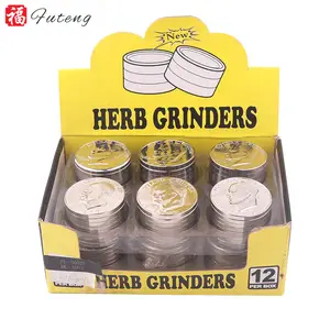 Top Supplier High Quality dollar coin Futeng Customize Smoking Accessories Herb Grinder