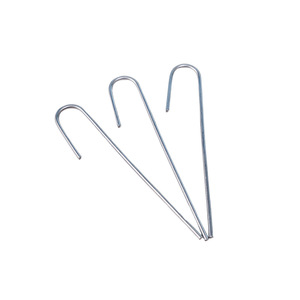 Clavos para césped de huerto, fijadores de clavos en forma de U engrosados y alargados, clavos de suelo en forma de U de acero galvanizado, invernadero - Product Image 1