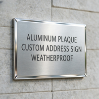 Plaque publicitaire LED extérieure résistante aux intempéries, plaque en laiton personnalisée, panneau commémoratif en aluminium personnalisé