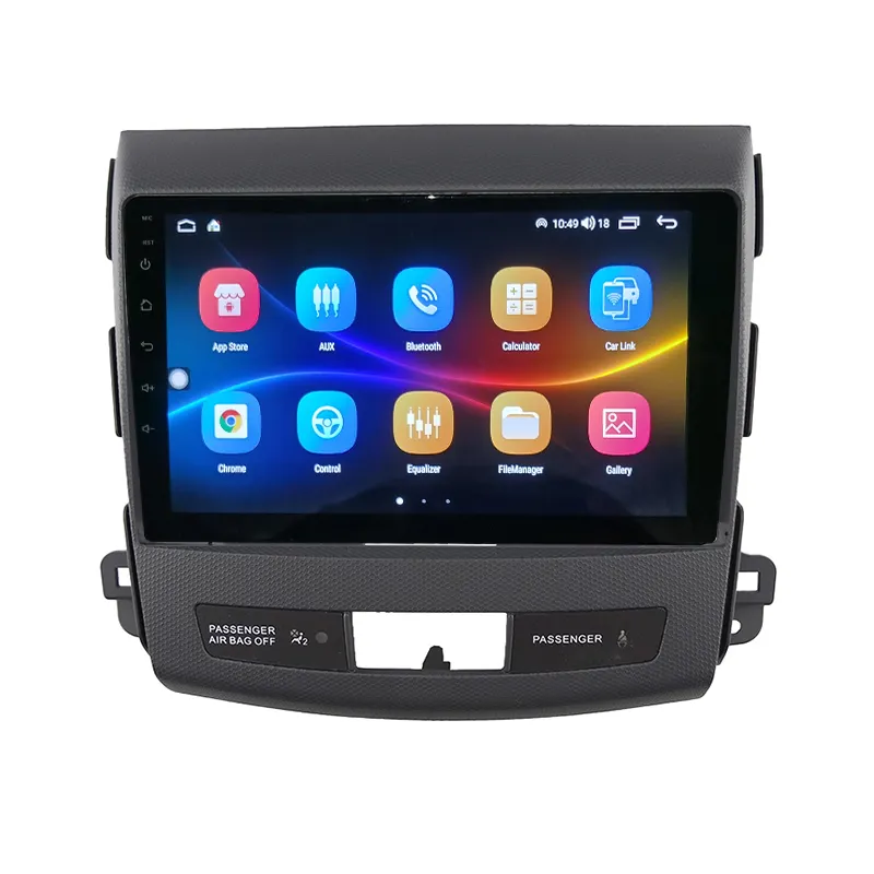 Автомобильная стереосистема 8 + 128 ГБ для Mitsubishi Outlander 2008-2012, автомобильная Видеосистема с поддержкой Carplay, задняя камера Ahd, Android Ips, автомобильное радио Bt