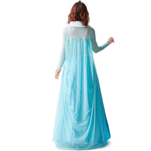 Robe de princesse de <span class=keywords><strong>conte</strong></span> de fées XJ - Épaisseur du tissu accrue. Costume de personnage Elsa - Robe bleu clair sans bretelles - Product Image 4