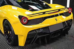 กันชนท้ายรถคาร์บอนไฟเบอร์ครึ่งแผ่นสำหรับ<span class=keywords><strong>รถ</strong></span>เฟอร์รารีอัปเกรด458<span class=keywords><strong>รถ</strong></span>สไตล์ V - Product Image 4