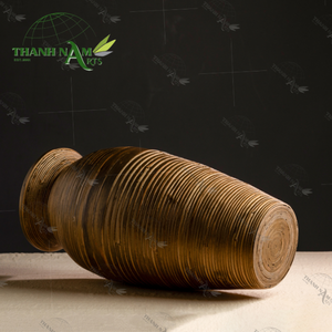 Juego de jarrón decorativo de bambú Premium promocional, maceta inspirada en la antigüedad, centro de mesa para regalos de decoración del hogar - Product Image 1