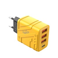 Adaptor charger lipat tipe C 65W, charger 12 volt 65 watt, adaptor AU, colokan dinding USB tipe C ganda untuk charger