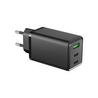 Chargeur USB C Portable 65W PD Rapide 3 Ports prise de chargeur rapide universelle 65w GaN Chargeur Type C Compatible pour iPhone Samsung
