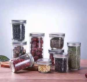 ขวดโหลแก้วใส่อาหารทรงกว้าง250มล. 300มล. 500มล. 600มล. 730มล. ซอสแยมดองคาเวียร์ดองบรรจุกระป๋องพร้อมฝาพลาสติก - Product Image 2