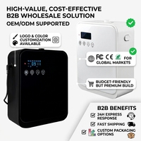 Diffuseur d'arômes mural sans eau rechargeable >240ml, machine électrique d'atomisation de parfum à double fluide via application pour espaces moyens