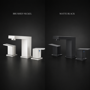 <span class=keywords><strong>Rubinetto</strong></span> Moderno per Bagno a 3 <span class=keywords><strong>Pezzi</strong></span>, Finitura Spazzolata, Doppia Maniglia, Valvola in Ceramica, Montaggio a 3 Fori, Stile Contemporaneo - Product Image 4
