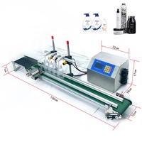 Machine de remplissage de liquide automatique à petite échelle à 4 buses au prix de gros avec bandes transporteuses Machine de remplissage de bouteilles à fonctionnement facile
