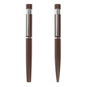Custom High-end Luxury Business Ballpoint <b>Pen</b> Custom Company LOGO <b>Refill</b> 1.0mm Writing Smooth Temperament Brown - Product Image 1