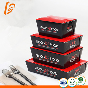 Empaquetado de alimentos para llevar personalizado desechable encerado Kraft HotDog pollo patatas fritas cartón Tarjeta de papel Taco hamburguesa para llevar caja - Product Image 2