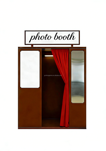 Cabina <span class=keywords><strong>de</strong></span> Fotos Retro <span class=keywords><strong>de</strong></span> Madera con Logotipo Personalizado para Eventos, Máquina <span class=keywords><strong>de</strong></span> Selfies DSLR - Product Image 4