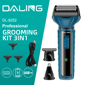 <span class=keywords><strong>Afeitadora</strong></span> Eléctrica Multifuncional 3 en 1 <span class=keywords><strong>DALING</strong></span> DL-9252 con Función de Afeitado, Depilación de Nariz y Orejas, Azul - Product Image 2