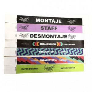 สายรัดข้อมือไทเวคกันน้ำแบบกำหนดเองพร้อมโลโก้บนสายรัด  สายรัดข้อมือกระดาษพรีเมียมพร้อมโลโก้แบบกำหนดเอง - Product Image 4