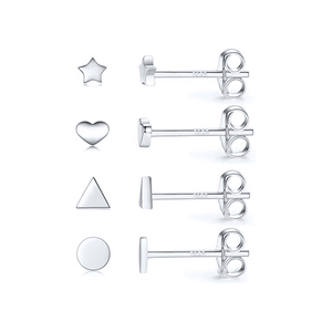 Pendientes de Plata S925 con Diseño Geométrico Brillante, Estilo Moderno, Mini Joyería de Moda 2021 - Product Image 2
