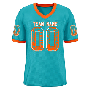 2024 maillot de rugby nouveau Design 100% tissu polyester col en v chemises de sport personnalisées vêtements de football rétro américain - Product Image 3