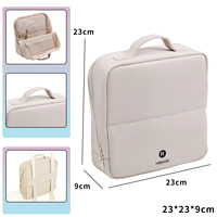Sacs de rangement pour cosmétiques et pinceaux en PU imperméable, grands sacs de voyage pliables avec compartiments, fermeture magnétique