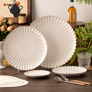 Plato de Cerámica con Encaje Floral en Relieve Vintage para Bodas, Fiestas, Restaurantes, Cena, Postre, Vajilla - Product Image 5