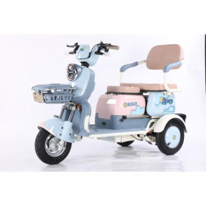 Scooter électrique adulte 48V à 3 roues, cadre en acier, avec moteur sans balais 600W, batterie au plomb-acide, frein hydraulique - Product Image 2