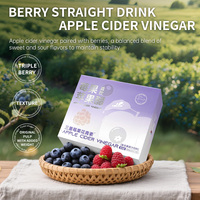 Jia Tribute Vinagre de Sidra de Manzana con Bayas Inmortales, Bebida Directa de Arándanos y Frambuesas, Multiacético