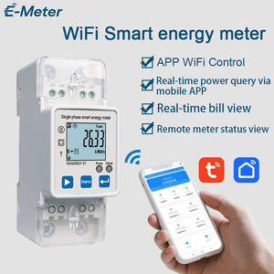 E-Meter Single Phase Smart Energy Meter With WiFi App Control LCD Display For Home Electricity Monitoring - Product Image 1