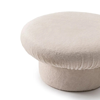 Luxe moderne champignon conception personnalisée tissu velours pied tabouret maison salon canapé tabouret Pouf pouf chambre maquillage tabouret