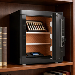 Caja Fuerte W1-45 de Acero con Cerradura Electrónica de Huella Dactilar y Código, Caja Fuerte Mediana con Llave para Hogar, Hospital, Escuela, Dormitorio, Hotel, Banco - Product Image 6