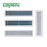 Diffuseur d'air linéaire en aluminium à montage encastré, grille de plafond sans cadre dissimulée pour plaque de plâtre