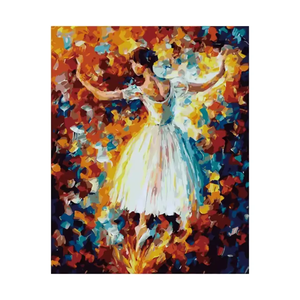 Ballerino astratto moderno <span class=keywords><strong>con</strong></span> coltello dipinto a mano 100% pittura a olio su tela uso interno parete arte decorativa <span class=keywords><strong>con</strong></span> Base in tela - Product Image 1