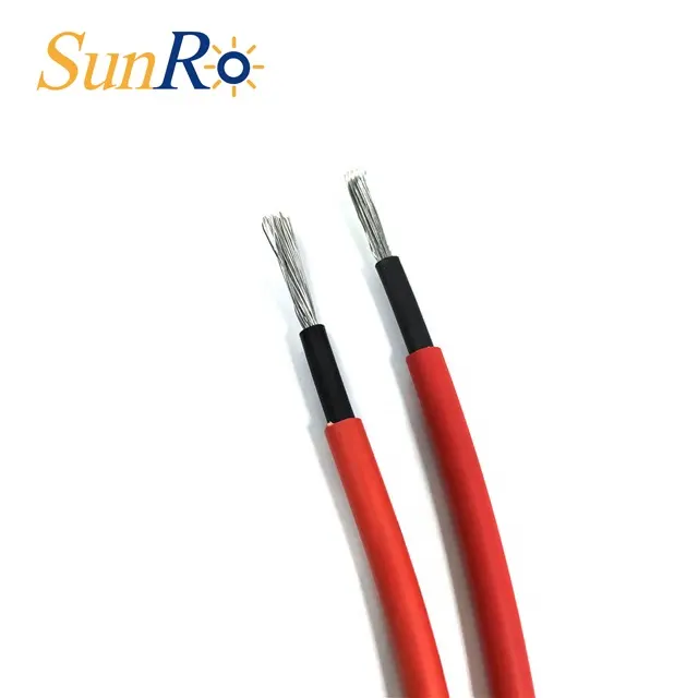 SeanRo Solar Cable pv 10awg 4mm UV Resistant Life 6mm fire resistant 25years Working double core 4mm2