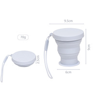 Tasses de voyage pliables en silicone YIGO avec couvercles, réutilisables, sans BPA, sans danger pour les aliments, compatibles micro-ondes et lave-vaisselle