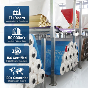 ผ้าใบเต็นท์เคลือบ PVC 650gsm กันแสง 100% ทนไฟ ผ่านการทดสอบ <span class=keywords><strong>QUV</strong></span> ทนความร้อนสูง ด้านหลังสีขาว ม้วนผ้าใบสีดำ - Product Image 5