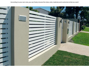 Pagar Panel <span class=keywords><strong>Aluminium</strong></span> privasi terbaru untuk hiasan rumah kayu plastik - Product Image 6