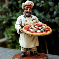 Escultura de Chef de Restaurante Moderna Personalizada para Exteriores, Escultura de Chef Gordo de Resina de Tamaño Real para la Venta