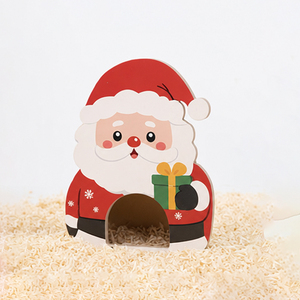 Weihnachtsthemen-inspiriertes, Niedliches, Großes, Umweltfreundliches Birkenholz Multifunktionales Hamster-Versteck - Product Image 6