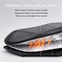 Housse de selle de moto Honda NS125RX, design ergonomique plat, cuir PU isolant thermiquement, imperméable et anti-odeurs